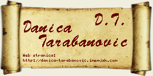 Danica Tarabanović vizit kartica
